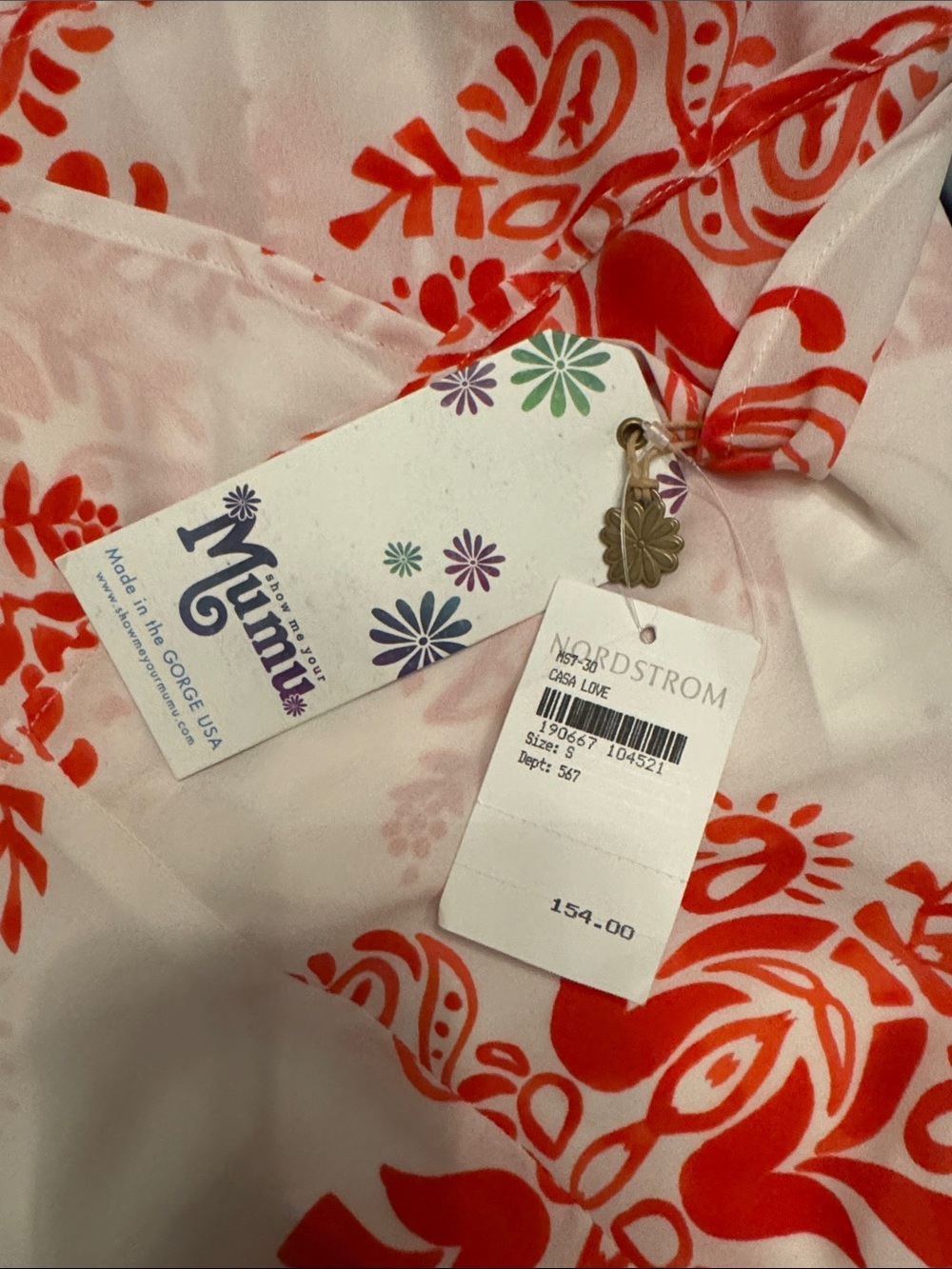 Mumu Floral Print Dress in PAISELY RED and White ROMPER
